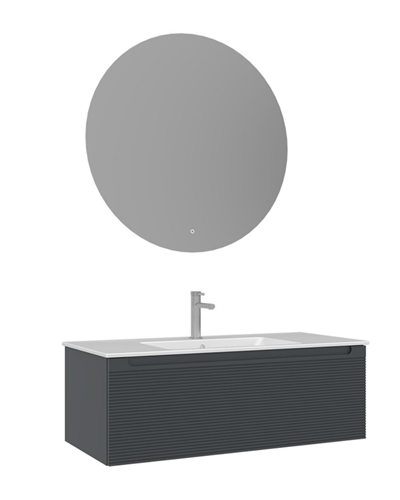 ORKA Olbia 100 cm Banyo Dolabı Takımı Mat Antrasit