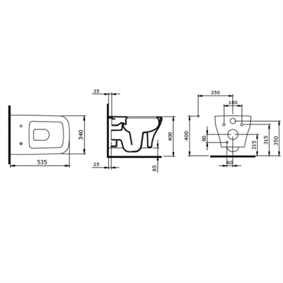 Bocchi 1304-019-0128 Firenze Rimless Asma Klozet ve Kapağı Parlak Kırmızı