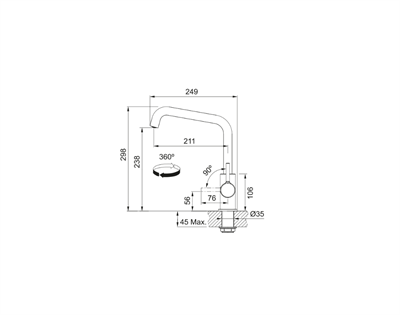 FRANKE Lina U Mutfak Bataryası 115.0728.473