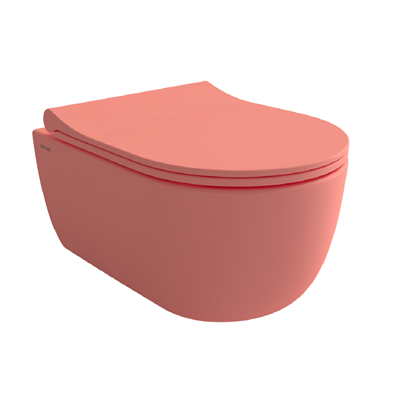 Bocchi 1417-032-0128 V Tondo Rımless Kısa Asma Klozet Somon