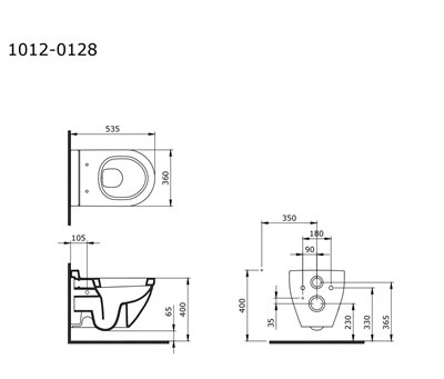 Bocchi Taormina Arch Asma Klozet  ve Kapağı Beyaz 1012-001-0128