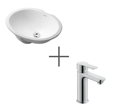 Duravit Dune 46 cm Tezgahaltı Lavabo Ve A.1 Lavabo Bataryası Medium