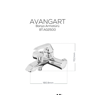 Creavit AG2500 Avangart Banyo Bataryası Krom