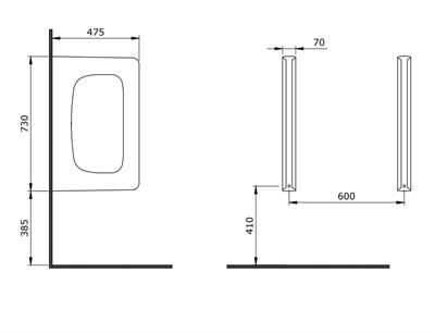 Bocchi Taormina Pisuvar Ara Bölmesi Mat Somon 1081-032-0120
