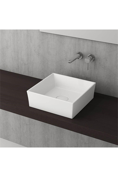 Bocchi Vessel Tezgah Üstü Lavabo 38x38 Cm Mat Beyaz 1173-002-0125