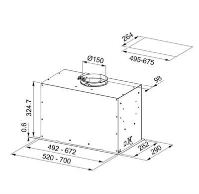 FRANKE 305.0665.364 Inca Lux 3.0 Mat Siyah Davlumbaz  FBFE BK MATT A52
