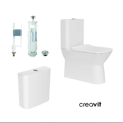 CREAVİT NV361 Nova Rim-Off Kanalsız Duvara Dayalı Klozet Seti