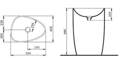 Bocchi 1075-033-0125 Etna Monoblok Lavabo Mat Mint Yeşil