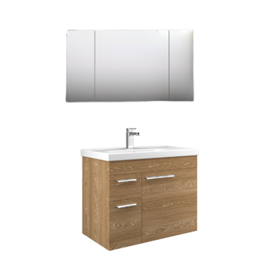 Orka Enez 100 cm Banyo Dolabı Takım Açık Meşe (Morgana Kiraz)