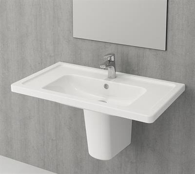 Bocchi 1008-001-0126 Taormina Pro Etajerli Lavabo 85 cm Parlak Beyaz