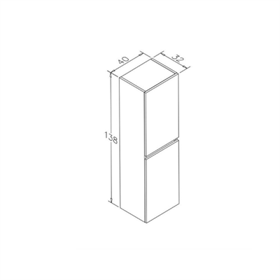 Orka Enez 40 cm Banyo Boy Çamaşır Dolabı Koyu Meşe (Teak) 