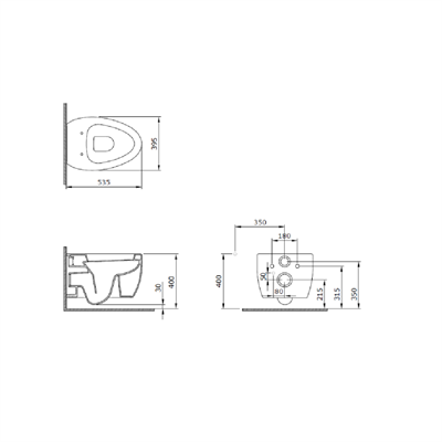 Bocchi Etna Asma Klozet Kapak Dahil Mat Antrasit 1116-020-0128