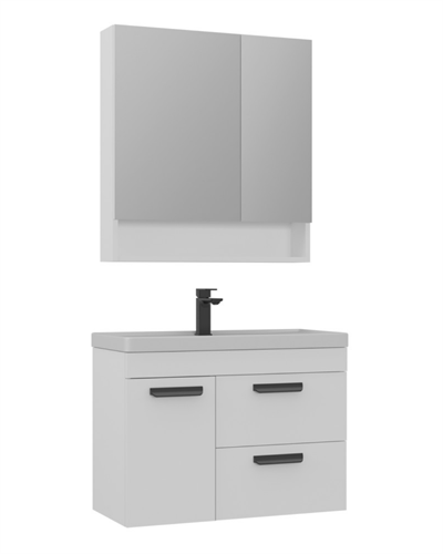 Orka Nova 80 CM Banyo Dolabı Takım Parlak Beyaz