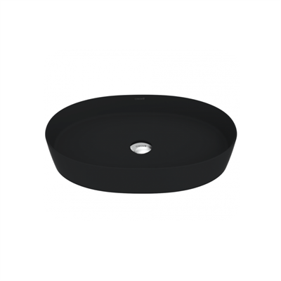 LP160 Loop Oval Çanak Lavabo 40x60 cm Mat Siyah