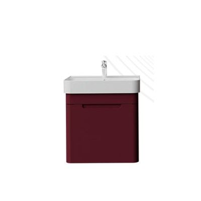 Creavit CO0060.41 Colorit Kapaklı Lavabo Dolabı 60 cm Ve Oval Ayna Berry