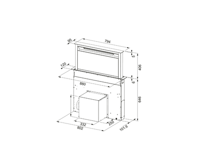 FRANKE Downdraft FDW 908 IB XS Black Glass/Inox Davlumbaz 107.050,00