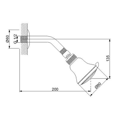NEWARC ROSE DUVARDAN AYARLI DUŞ BAŞLIĞI
