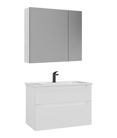   ORKA Messina 85 cm Banyo Dolap Takımı Mat Beyaz