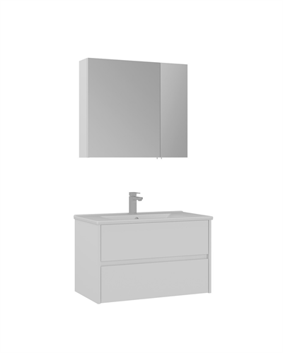 Orka Side 85 CM Çekmeceli Banyo Dolabı Takım Mat Beyaz