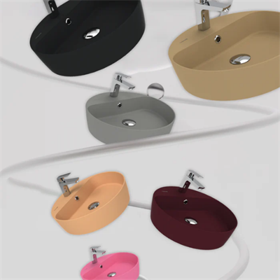 Creavit LP146 Loop 45cm Masa Üstü Çanak Lavabo Mat Antrasit