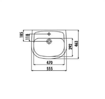 Creavit PA055 Pitta Yarım Ayaklı Lavabo 45X55 cm Beyaz