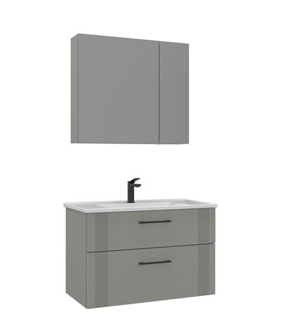 Orka Bari 85 cm Banyo Dolabı Takımı Mat Kaşmir