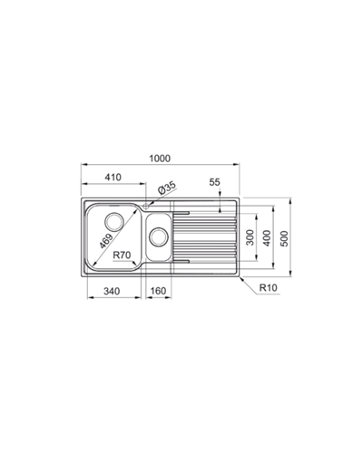 Franke Smart SRX 651 İnox Evye SAĞ 101.0356.887