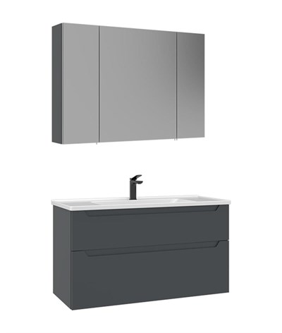 ORKA Messina 100 cm Banyo Dolap Takımı Mat Antrasit