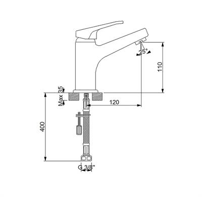 Newarc 142525 Smart Yuksek Lavabo Bataryası 
