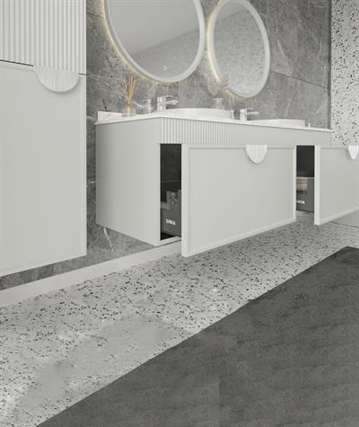 Orka Molino 160 cm Banyo Dolabı Takımı Mat Beyaz