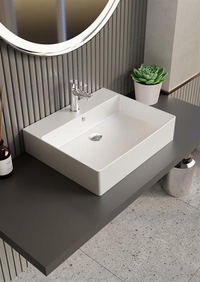 Creavit VX260 Volga Tezgah Üstü Kare Lavabo 60 cm