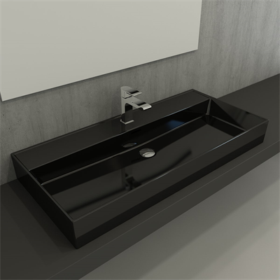 Bocchi Milano Lavabo 100 cm Mat Siyah 1378-004-0126