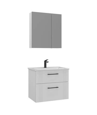 Orka Bari 65 cm Banyo Dolabı Takımı Mat Beyaz