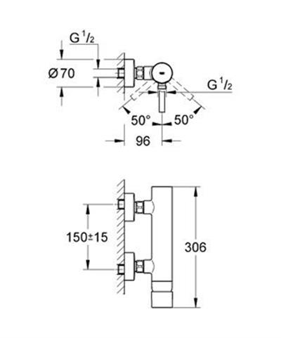 Essence New Tek Kumandalı Duş Bataryası Krom