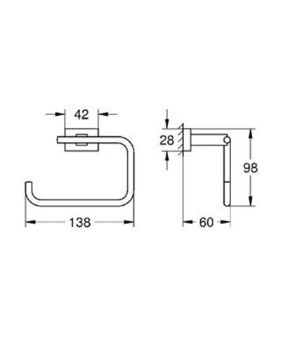 Essentials Cube Tuvalet Kağıtlığı Krom