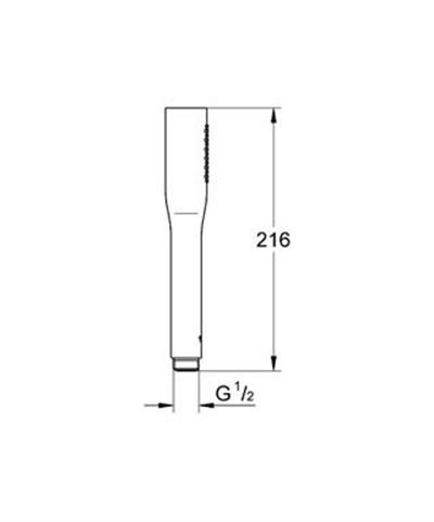 Euphoria 27367000 Cosmopolitan Stick El Duşu 1 Akışlı Krom