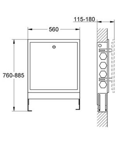 Grohe 36367000 F-digital Deluxe Ana Ünite Kutusu İçin İç Gövde