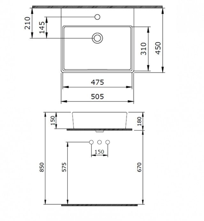 Bocchi Milano Lavabo 50 cm Mat Kahve  1216-025-0126