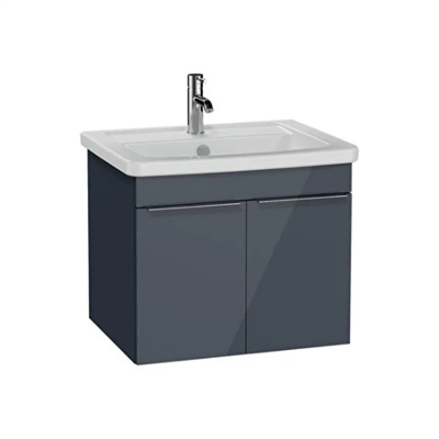 Vitra Quadrum 65 cm Lavabo Dolabı Parlak Antrasit