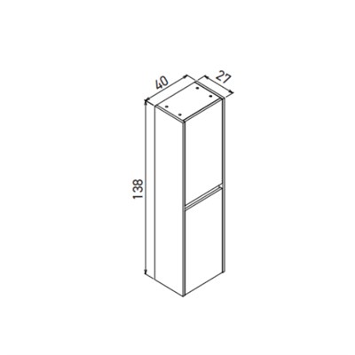 Orka Side 40 CM Banyo Boy Dolabı Mat Beyaz
