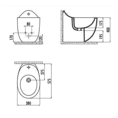 Creavit FG500 Foglia Duvara Dayalı Bide