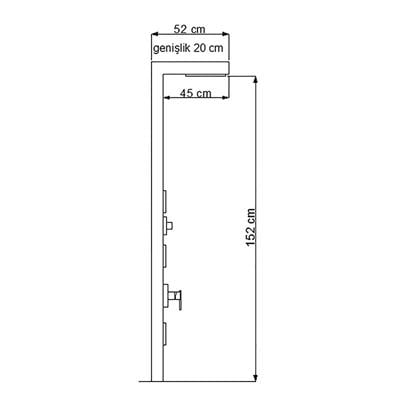 NEWARC IDEA DUŞ PANELİ-PARLAK KROM 440494