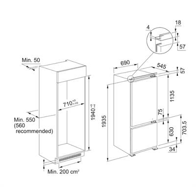 FRANKE 118.0705.155 Ankastre Buzdolabı FCB 400 TNF NE E