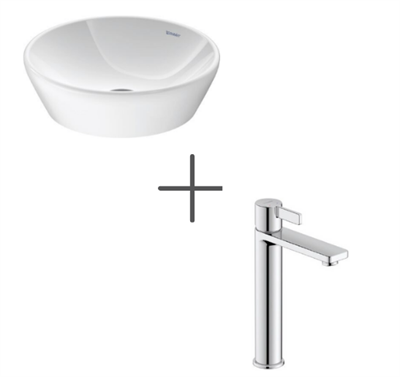 DuravitD-Neo 40 cm Çanak Lavabo  Ve D-Neo Lavabo Bataryası Large