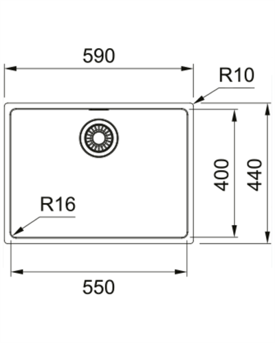 Franke Maris Mrx 110-55 Paslanmaz Çelik Evye