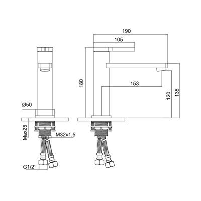 NEWARC BOLD LAVABO BATARYASI ALTIN