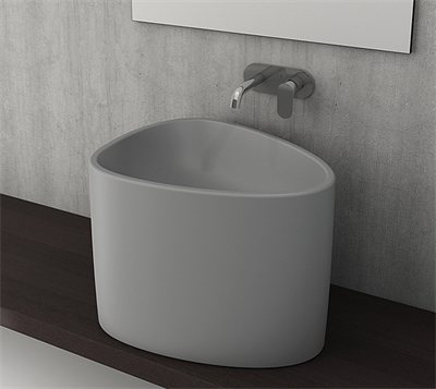 Bocchi Etna Tezgah Üstü Monoblok Lavabo Gri 1162-006-0125