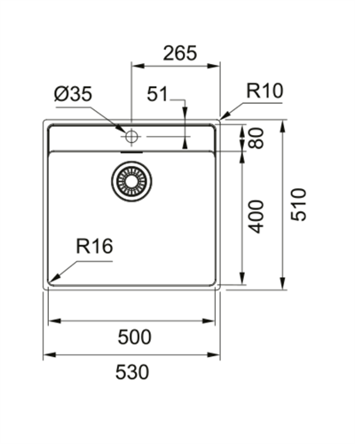 FRANKE Maris MRX 210-50 Tazgahüstü Evye