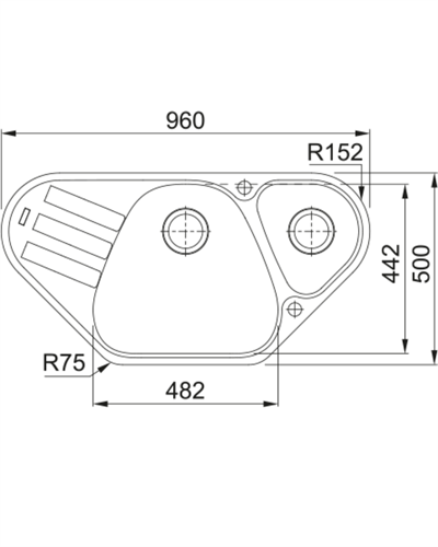 FRANKE ANTEA GRANİT KÖŞE BIANCO EVYE AZG 661 E