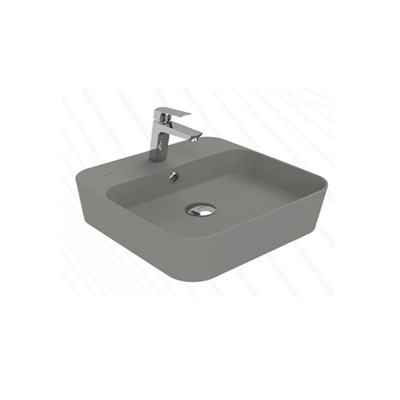 Creavit LP046-00CG00E-0000 Loop Kare Çanak Lavabo - Cool Grey